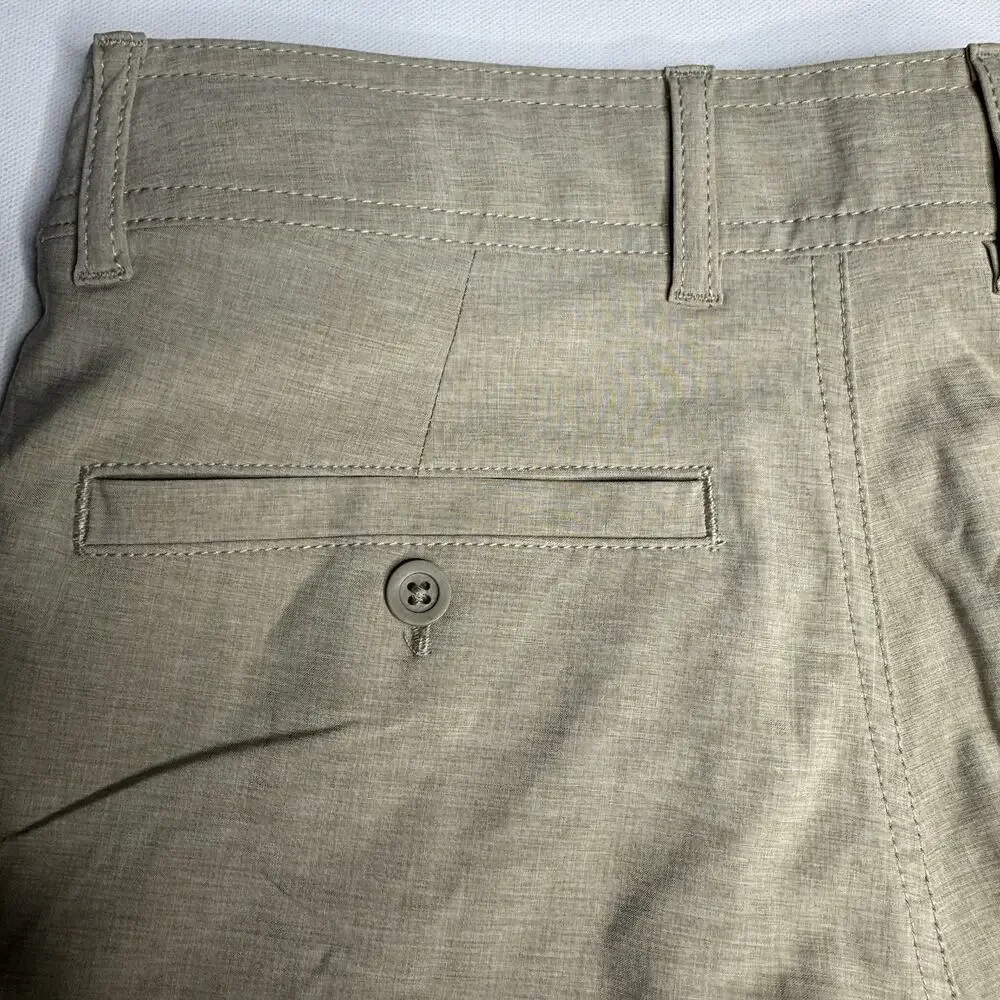 Goodfellow & Co Hybrid Swim Shorts Mens 28 Beige Stretch Chino Beach Golf
